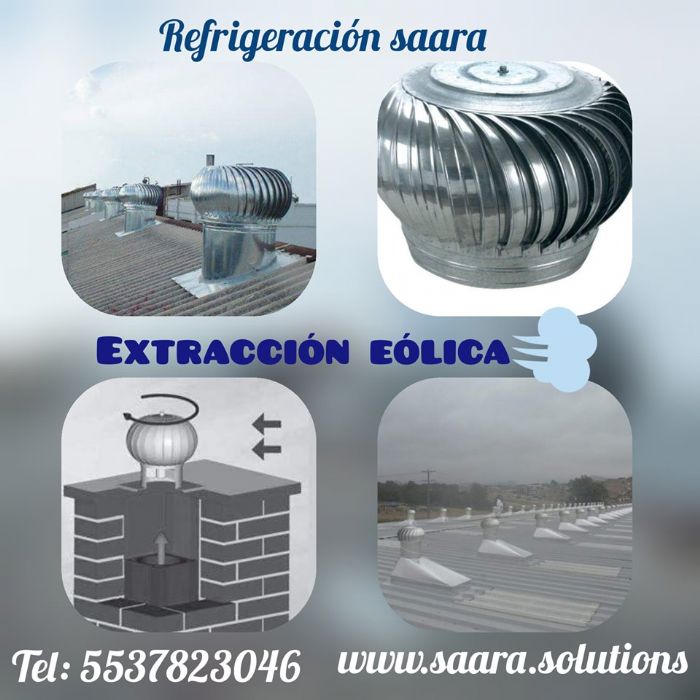 EXTRACCION EOLICA DE 12" A 40" DE DIAMETRO